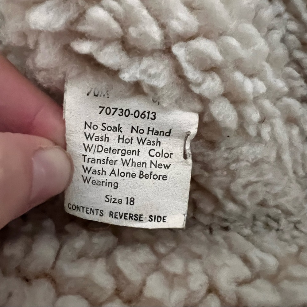 Levi's Orange Tag Blue Denim Sherpa Vest - Picture 8 of 8